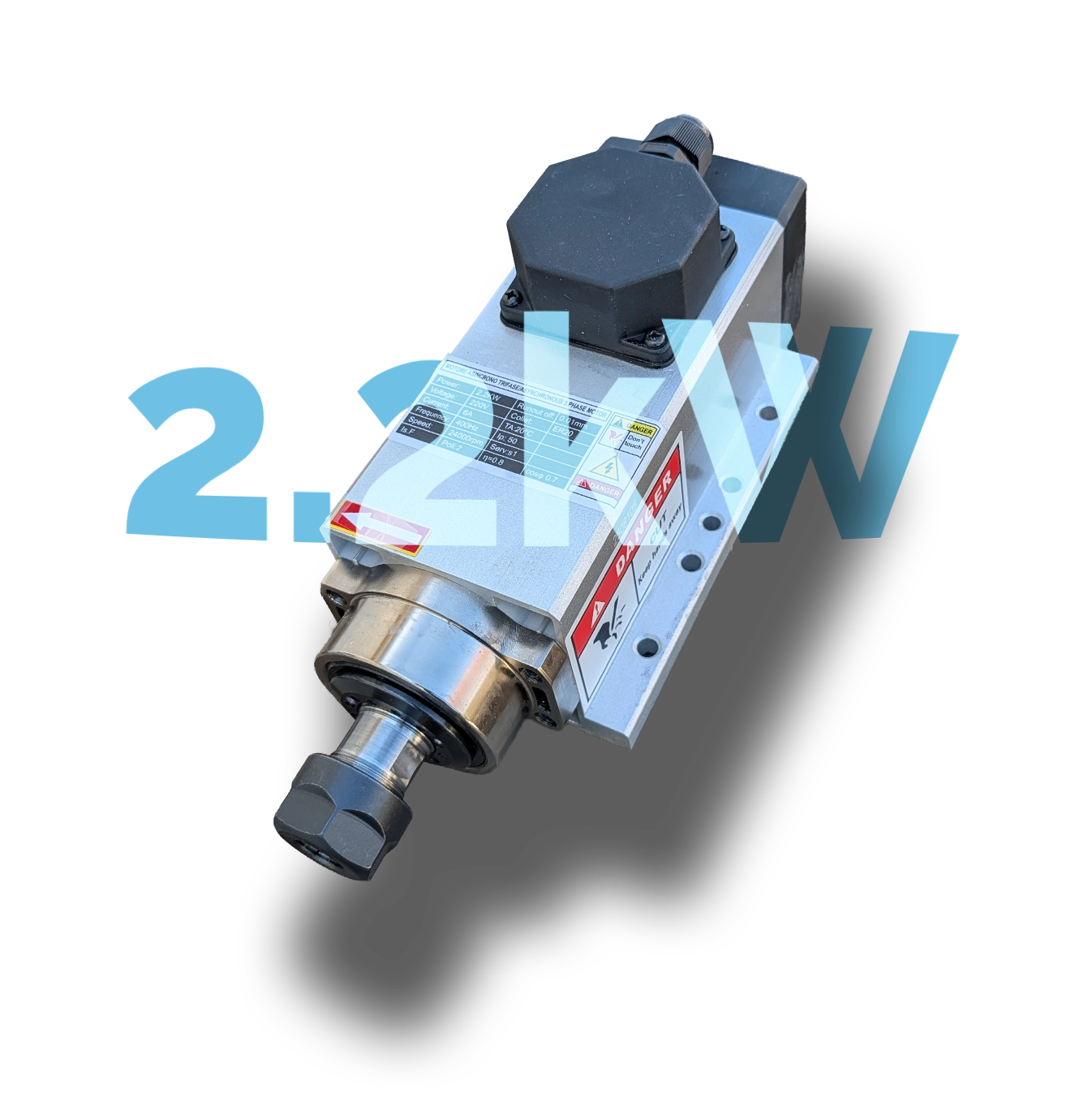 2.2 kW spindle for heavy-duty cutting