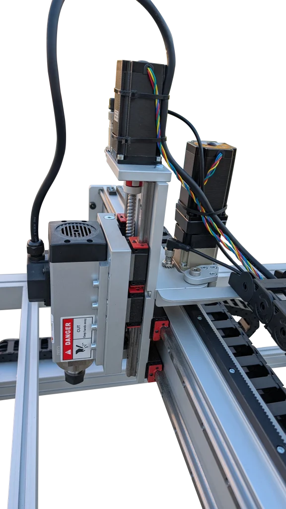 Ball screw Z-axis assembly close-up